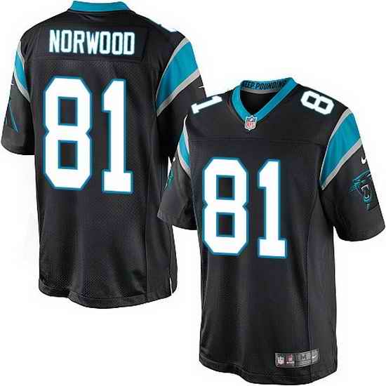Nike Panthers #81 Kevin Norwood Black Team Color Mens Stitched NFL Elite Jersey
